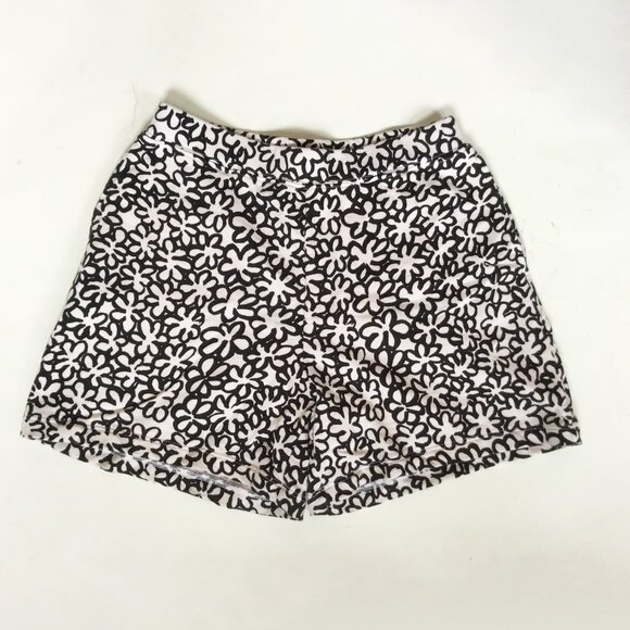 Marimekko x Uniqlo Black & White Daisy Floral Cotton Shorts Size 13 - Picture 1 of 3